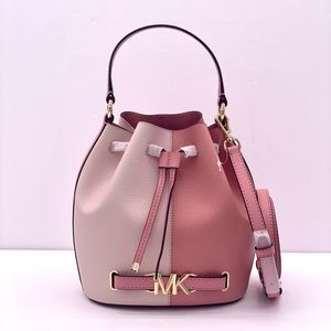 Michael Kors Pink and Cream Bucket Bag